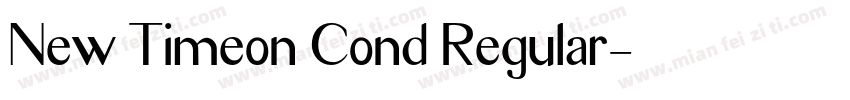 New Timeon Cond Regular字体转换
